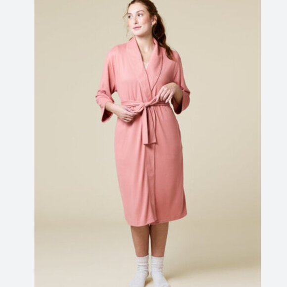 Pine Cone Hill Willow Knit Bamboo Wrap Robe Lilac Size Small NWT - Picture 1 of 6
